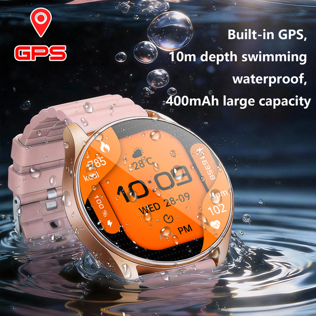 Lc323 Independent Gps Smartwatch Wireless Calling 100 Sports Modes Hd Round Display Fitness Tracker for Men Women
