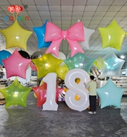 Ballon Chiffre Personnalisé en Nylon de 60 Pouces (2m) pour Décoration à l'Hélium, Nœud Papillon, Cérémonie de Remise des Diplômes, Quinquaine, Nouvel An