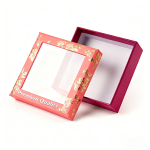 Kunden spezifische recycelbare starre Pappdeckel-und-Basis-Geschenk boxen Magnet verschluss PVC Transparentes Fenster Premium-Verpackung für <span class=keywords><strong>Box</strong></span> - Product Image 6