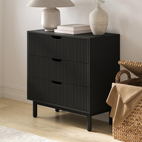 Style personnalisé Commode à 3 tiroirs Commode en rotin Commode pour chambre à coucher Commode pour armoire de rangement Meubles de maison Conceptions personnalisées