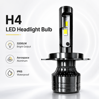 Ampoule de phare LED H4 28W 3200LM 12V IP65 étanche en aluminium aéronautique pour système d'éclairage automobile universel