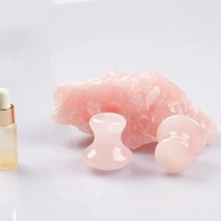 Outil de massage facial HY pour la beauté, vente chaude, pour la circulation sanguine, rouleau sans aiguille en cristal naturel en forme de champignon