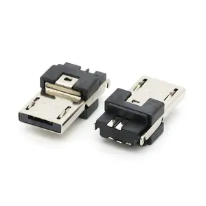 Carcasa de aleación de cobre 5 pines Micro USB tipo A conector macho