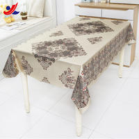 Nappe de table carrée à fleurs en PVC, épaisse, imperméable, anti-taches, à prix avantageux