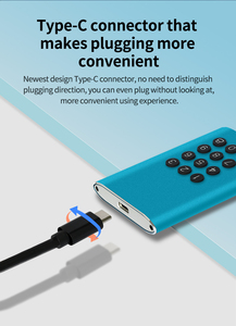 256GB/512GB/1TB USB 3.0 chìa khóa kỹ thuật số chống nước chống bụi mã hóa điện thoại di động đĩa cứng SSD Đen Type-C kim loại bên ngoài ổ cứng - Product Image 2