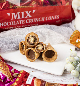 KENLAIFU HALAL Wholesale Price Custom Logo Nuts <strong>Chocolate</strong> <strong>Cone</strong> Empty Wafer <strong>Cone</strong> for Ice Cream OEM From Factory - Product Image 5