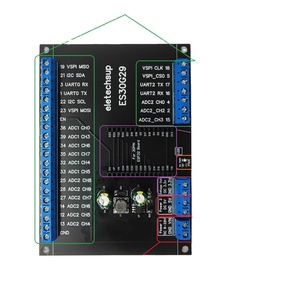 Eletechsup ESP32 DevKit V1 Carte d'extension sur rail DIN 30 broches - Multi-tension (5V/12V/24V) Module d'automatisation LED WiFi pour maison intelligente 10mA - Product Image 1