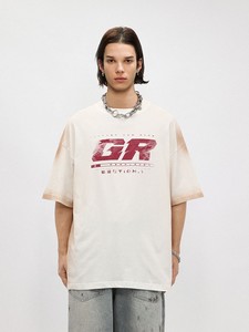 Camisa de manga corta de verano de moda retro personalizada con cuello de hebilla en forma de I Street Spray Dirty Craft Camisetas para hombres y mujeres - Product Image 4