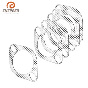 Junta de escape universal CNSPEED de 2.5 pulgadas ovalada con diámetro interior de 62.5 mm y dos orificios para reemplazo y reparación - Product Image 4