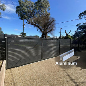 رف كامل طويل القامة بدون 16 ورقة قاعدة منخفضة خضراء 6 بوصة مستودع لينكو تصميم ألواح سوداء تجمع أفقي سياج فني من الألومنيوم - Product Image 2