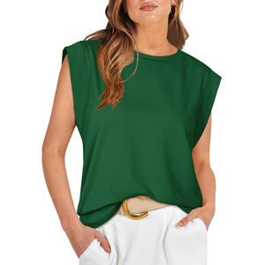 T770 Primavera/Estate 2024 Nuova T-Shirt a <span class=keywords><strong>Maniche</strong></span> <span class=keywords><strong>Corte</strong></span> con Collo Tondo, Top a Righe, Canotta Estiva per Donna - Product Image 5