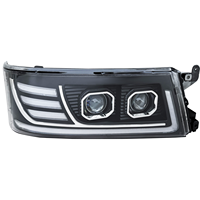 Phares LED 12V/24V en gros d'usine pour Toyota Coaster Bus 2007-2016, projecteur à double lentille, amélioration DRL, phare modifié