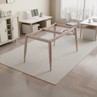 Supports de table et de bureau portables en fer forgé moderne, durables et personnalisables, avec base en dalle de pierre