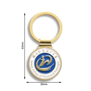 Hot Selling Simple Design Standard <b>Keychain</b> <b>Personalized</b> Epoxy Sticker Gold Metal <b>Keychain</b> - Product Image 2