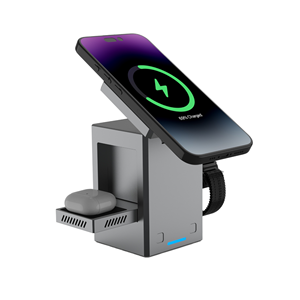 <span class=keywords><strong>Chargeur</strong></span> sans fil magnétique pliable 3-en-1 innovant 15W en plastique pour Apple Watch <span class=keywords><strong>iPhone</strong></span> 16 Pro Max 15 14 <span class=keywords><strong>13</strong></span> - Product Image 1