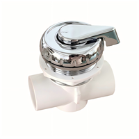 Vanne de dérivation en PVC haute performance de 1 pouce (30-155) pour spa extérieur et grande baignoire - Commutateur de contrôle du débit d'eau à 3 voies pour hydromassage (Ovale)