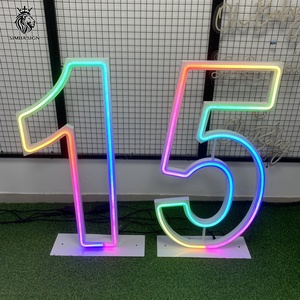 Sweet 15 3ft-6ft RGB Steel Frame Marquee Neon Sign for Diwali <strong>Ramadan</strong> Birthday Party <strong>Decorations</strong> - Product Image 3