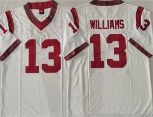 بيع بالجملة قمصان USC 13 # Williams عالية الجودة مخيطة VP محدودة الألعاب جيرسي مع أكمام قصيرة بالإضافة إلى ميزة الحجم - Product Image 4