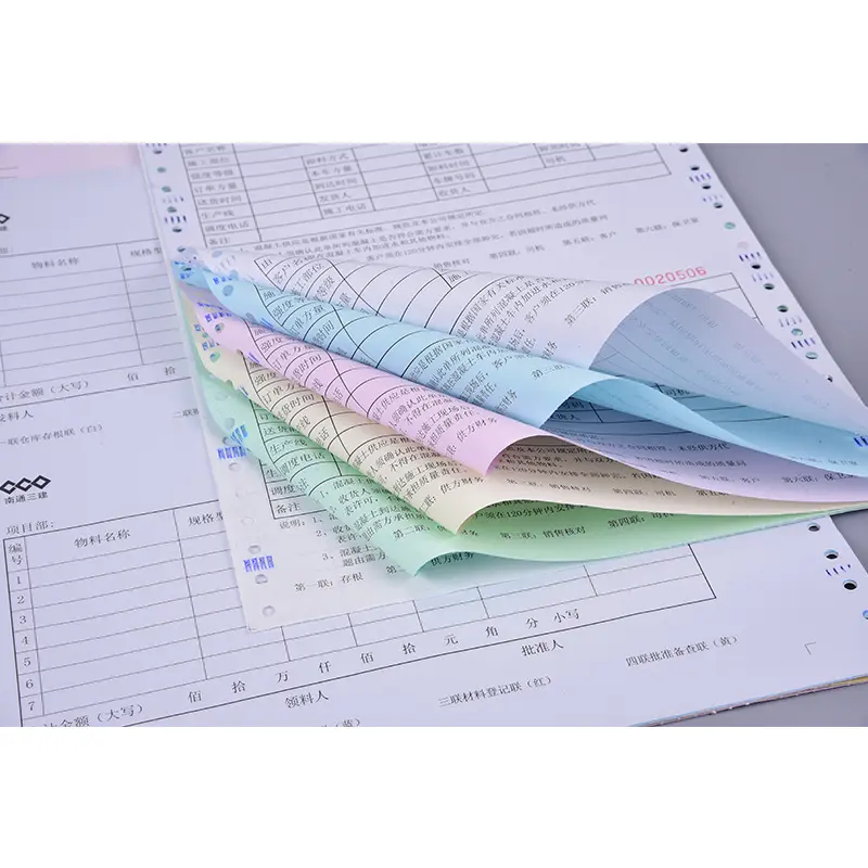 premium printing quality 5 ply continuous computer print paper forms ncr paper Kuwait