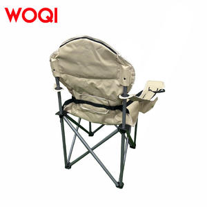 Chaise pliante en tissu Oxford Woqi, cadre en aluminium, imperméable, portable, pour jardin et camping, couleur laiteuse, 60x60x110 - Product Image 1