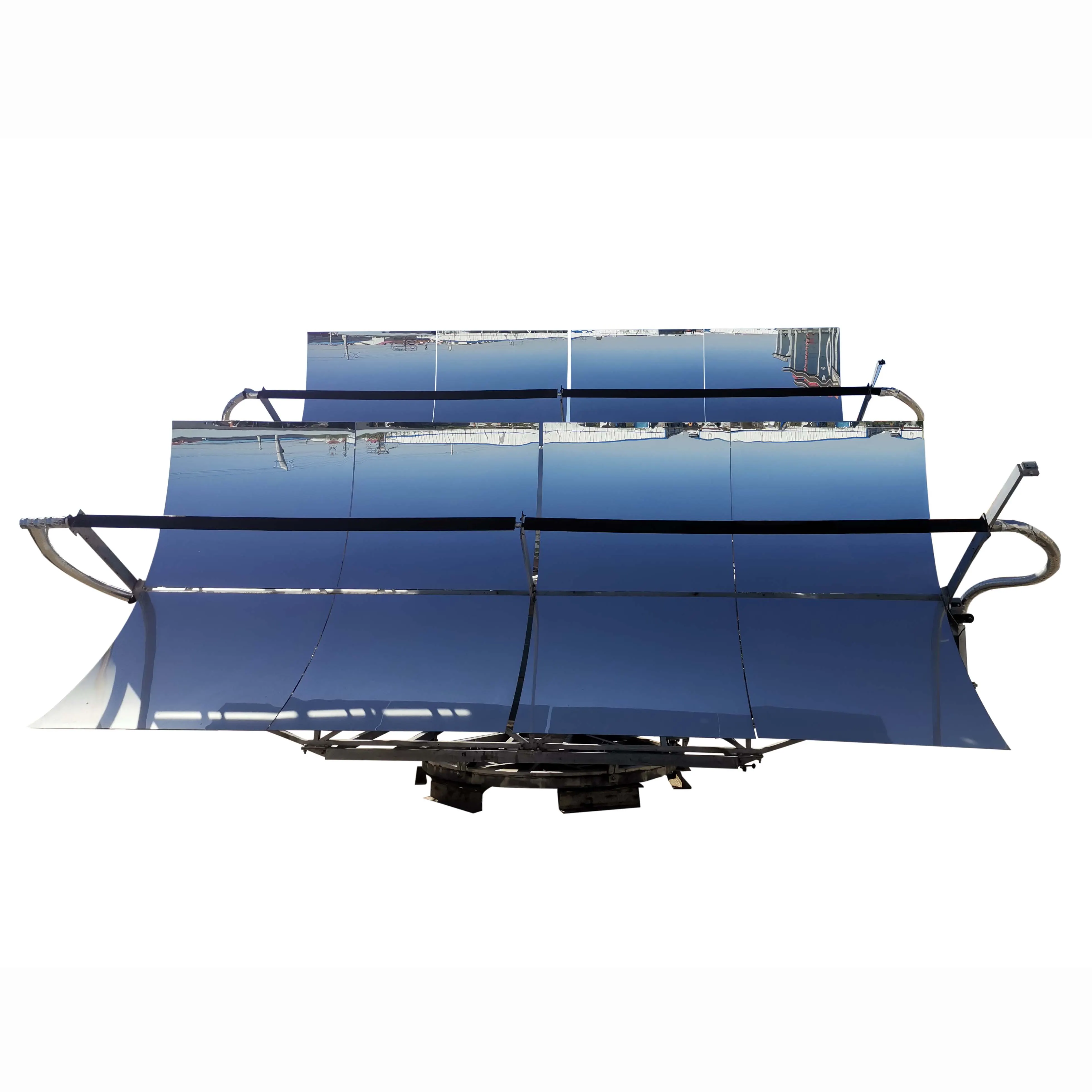Bộ tập trung năng lượng mặt trời di động bảng điều khiển năng lượng mặt trời trung bình và Ống thu nhiệt độ cao hệ thống trục đôi trục đơn
