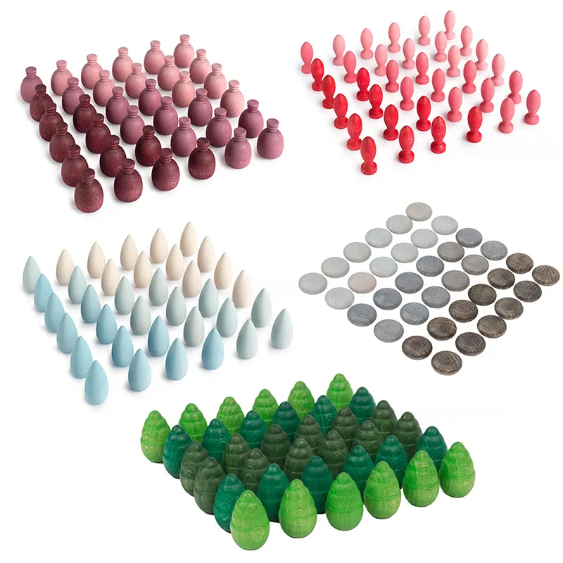 Forma o colore personalizzati Mandala giocattoli parti sciolte giochi creativi per bambini blocchi impilabili giocattolo sensoriale nordico legno di faggio Montessori