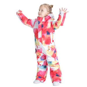 Traje de nieve impermeable de invierno para niños a prueba de viento térmico nieve deportes esquí babero para actividades al aire libre - Product Image 4