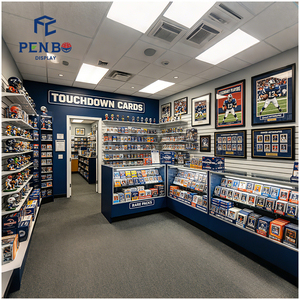Présentoir Commercial en Bois pour Cartes de Football et de Baseball, Vitrine de Présentation pour Cartes Sportives en Magasin - Product Image 5