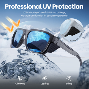 Lunettes de soleil polarisées TR90 à monture intégrale, protection UV400, résistantes au vent, pour la randonnée et l'escalade, avec protection latérale légère pour lunettes, vente en gros 2026 - Product Image 3
