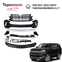 Topzonauto Nouvelle couverture de pare-chocs avant en plastique à fixer par boulons pour Chevrolet Tahoe & Suburban LS LT 2021-2024 Remplacement 87813937 87813936