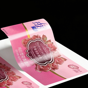 Love Fragrance Bath <b>Soap</b> Label Custom Printed Adhesive Sticker Pink Rose Design Decorative <b>Paper</b> Label - Product Image 1