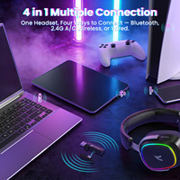 Casque de jeu sans fil Attack Shark G800 à connexion 3 modes et latence ultra-faible