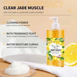 Gel exfoliant corporel au citron frais Biosphère, éclaircissant, liquide, anti-acné, blanchissant, naturel, pour hommes, marque privée, bio, gel douche - Product Image 4