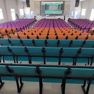 <span class=keywords><strong>Sala</strong></span> de conferencias escolar con escritorios y sillas conectados, <span class=keywords><strong>sala</strong></span> de conferencias, escalera universitaria, aula, sillas plegables de madera - Product Image 3