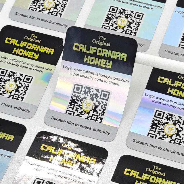 Best Price Custom QR Code Label Scratch film to chock authority Security Anti-counterfeit Hologram Sticker