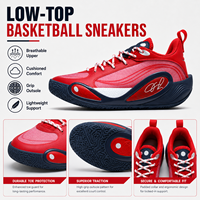 Zapatillas de Baloncesto Personalizadas, Marca Privada, OEM, ODM, Zapatillas Transpirables de Caña Baja, Fabricante Mayorista