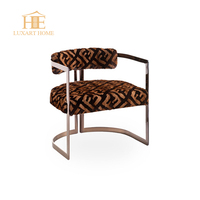 Fauteuil de salon moderne à prix d'usine, tissu doré, design nordique de luxe pour villa, housse amovible réglable, chaise de loisirs