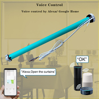 Motor para Cortinas Inteligentes Wifi Tuya, Motor de Persiana Enrollable para Ventanas, Sistema de Sombreado Automático, Control Remoto por Voz, Compatible con Alexa