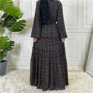 2022 New Fashion Multicolored Ramadan Abaya Print Maxi Dress Women Muslim Kaftan Islamic Jilbab Long Gown Robe