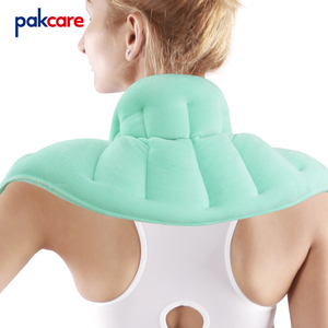 Großhandel mikrowellen geeignete natürliche beheizte Leinsamen Hals komprimieren extra große gewichtete heiße kalte Pad - Product Image 3