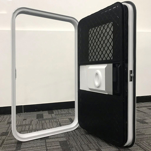 Venta caliente <span class=keywords><strong>Precio</strong></span> directo de fábrica Aleación de aluminio RV Puerta de remolque en forma de lágrima con ventana de empuje Puerta Rv - Product Image 2
