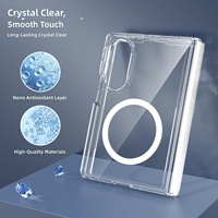Coque magnétique transparente 2-en-1 antichoc avec pare-chocs latéral pour Samsung Z Fold 8, compatible avec le téléphone pliable Z Flip 8