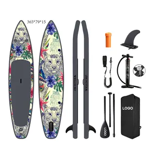 Hot sales 12ft 365cm RACE Board Fusion Double Layer Drop Stitch Inflatable Sup Paddleboard Racing Board For Surfing