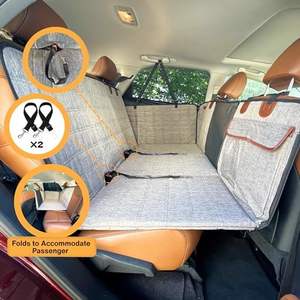 Gran oferta, funda impermeable para asiento de coche de perro con fondo duro, extensor de asiento trasero, bolsillos de almacenamiento para camión, <span class=keywords><strong>SUV</strong></span>, coche, cama de viaje - Product Image 2