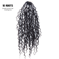 Prix d'usine Cheveux au crochet Boucles Boho Locks douces au crochet avec boucles de cheveux humains