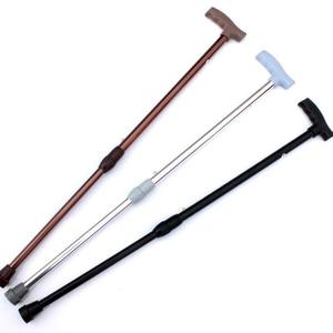 Bâton de marche réglable en alliage d'aluminium avec embout en laiton, couleur noire, léger et durable pour le soutien des personnes âgées - Product Image 2