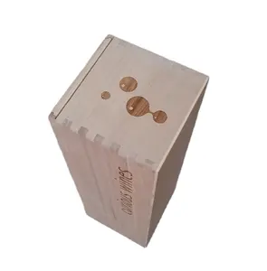 शराब शैंपेन लकड़ी के बॉक्स स्लाइडिंग ढक्कन अनुकूलित आकार और लेजर उत्कीर्ण