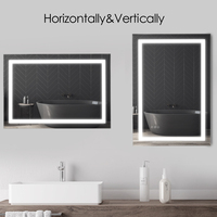 Espejo de Baño Rectangular LED con Sensor Táctil