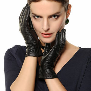 Gants d'hiver en cuir de mouton pur de haute qualité, fabriqués par OEM, respirants, écologiques, chauds, style uni, légers - Product Image 2