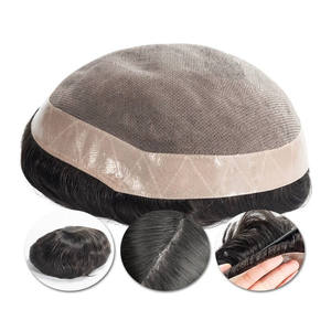 Prótesis Capilares <span class=keywords><strong>de</strong></span> Alta Calidad Hechas a Mano <span class=keywords><strong>para</strong></span> <span class=keywords><strong>Hombres</strong></span>, Sistema <span class=keywords><strong>de</strong></span> Tupé <span class=keywords><strong>para</strong></span> la Frente, Mono y NPU, 100% Cabello Humano, Parche Capilar <span class=keywords><strong>de</strong></span> PU <span class=keywords><strong>de</strong></span> Piel Fina <span class=keywords><strong>para</strong></span> <span class=keywords><strong>Hombres</strong></span>. - Product Image 3